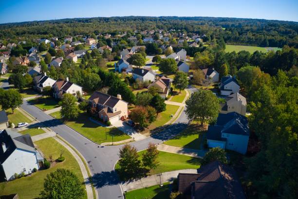 istock Panoramic aerial view of a upscale suburbs in Atlanta 1292500217