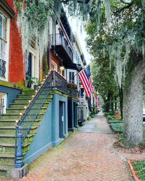 Savannah Georgia city corner