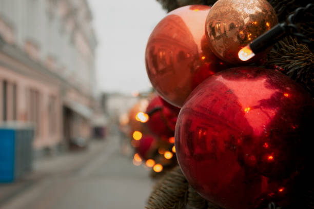 istock Christmas decorations on the street 1292504940