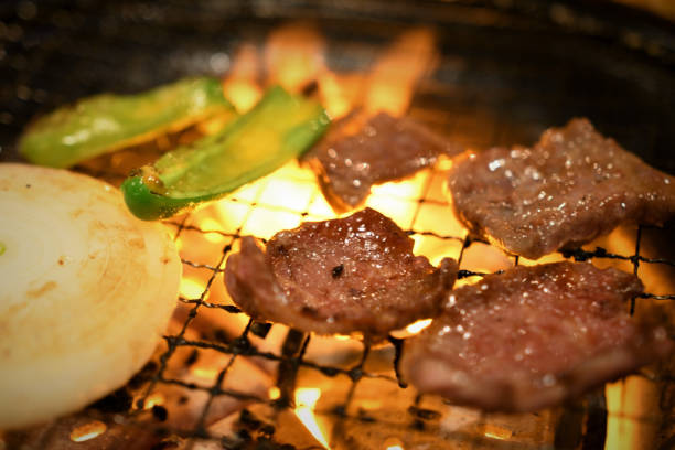 istock Grilled meat grilled with a net 1292519235