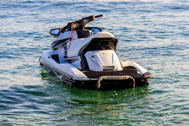 istock Empty jet ski in a sea. Summer vacation concept 1292522840