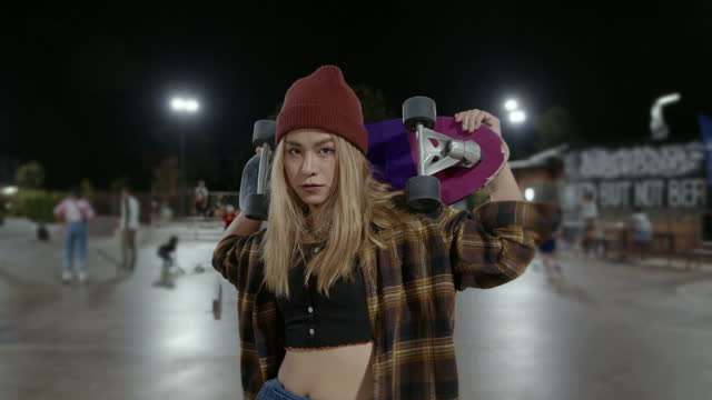 Portrait of a skater girl