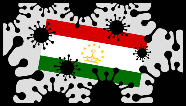 istock Covid-19 coronavirus pandemic icon and tajikistan flag 1292525714