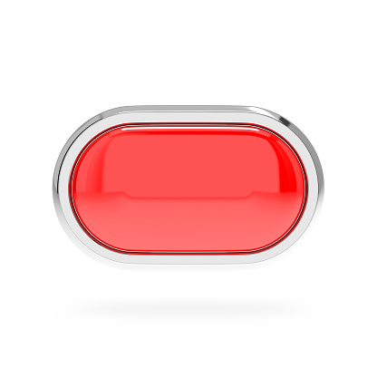SERVER red rounded rectangle pushbutton - 3D rendering illustration