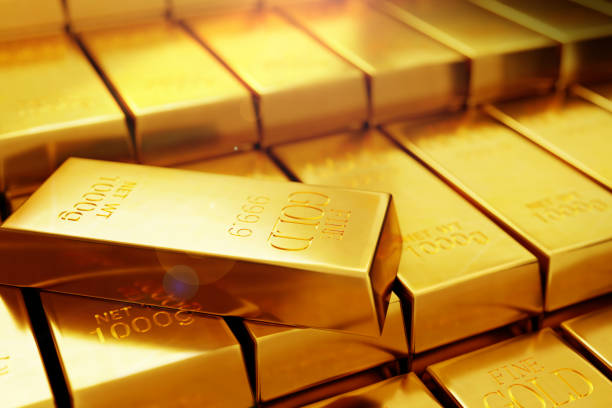 istock Many Gold bars or Ingot 3d illustration 1292531968