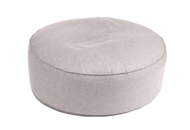 istock Enormous grey beanbag isolated on white background 1292534932