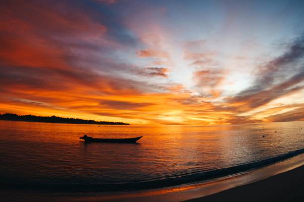 istock Beautiful colorful sunset with a lot of clouds 1292542821