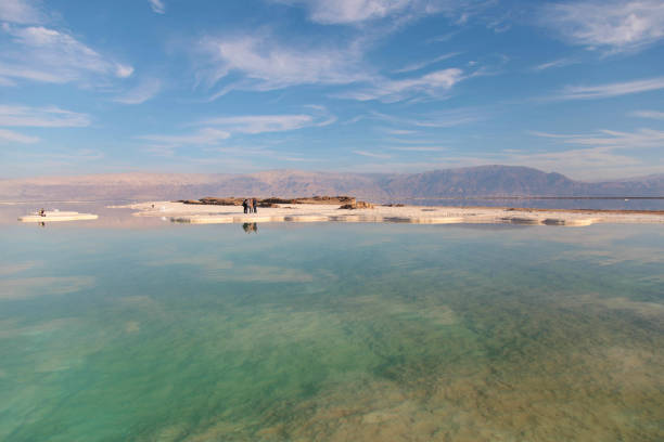 istock Dead sea beautiful salt shore. Israel. Ein Bokek 1292543051