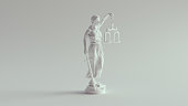 Lady Justice Statue the Personification of the Judicial System Pure White