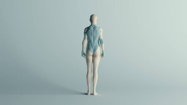 istock Cyberpunk Angry Female Character in Turquoise 1292551392