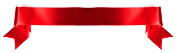 istock Satin ribbon banner on white 1292551500