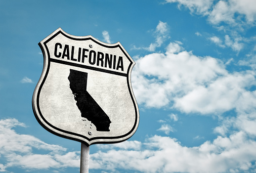California State - road sign illustration