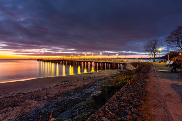 istock Orlowo beach before sunrise, Gdynia. Poland 1292556412