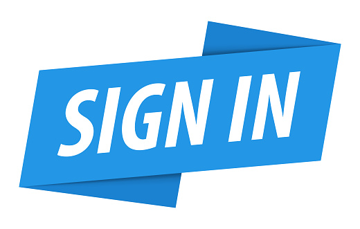 Signon Banner Sign In Banner Speech Bubble Label Ribbon Template Vector Stock ...