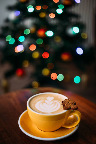 istock Coffee and Gingerbread Cookie on Christmas table 1292561998