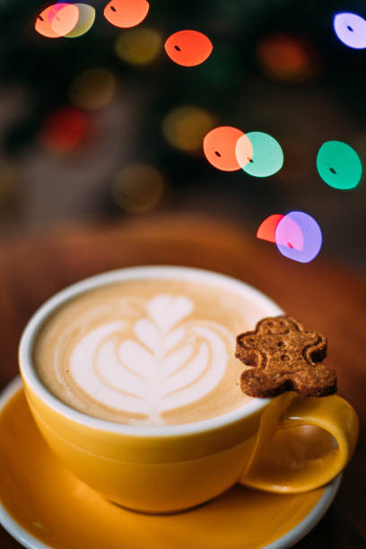 istock Coffee and Gingerbread Cookie on Christmas table 1292562417