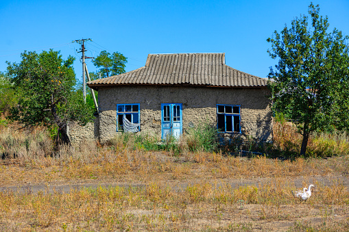 unfinished and abandoned rural house