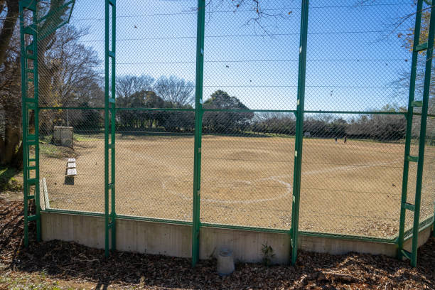 istock Baseball field in a suburban park 1292568535