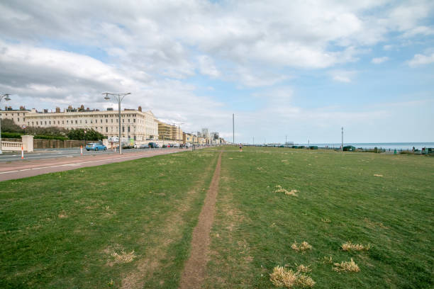 Hove Lawns in Brighton & Hove, England, which stretch along the seafront