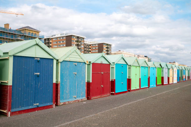istock Hove Beach Huts in Brighton & Hove, England 1292574133
