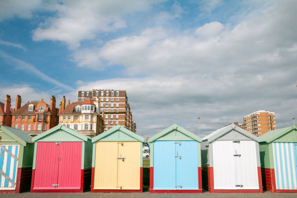 istock Hove Beach Huts in Brighton & Hove, England 1292574197