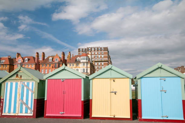 istock Hove Beach Huts in Brighton & Hove, England 1292574214