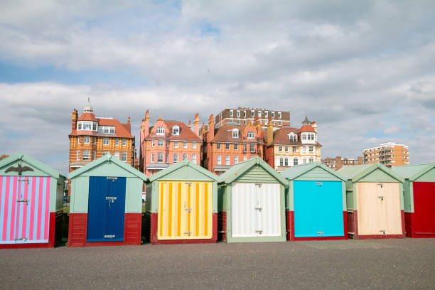 istock Hove Beach Huts in Brighton & Hove, England 1292574250
