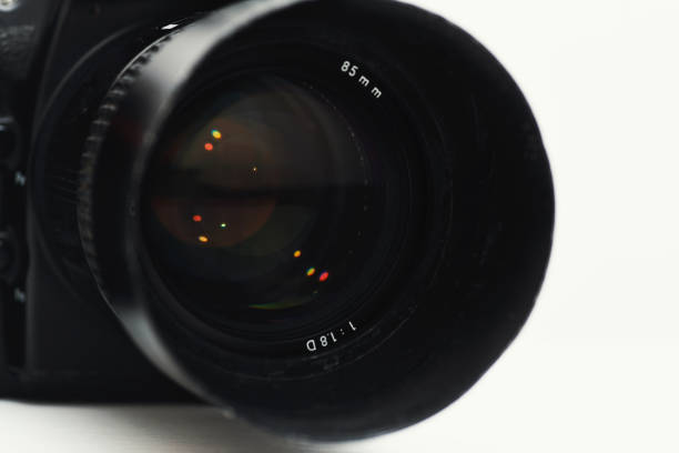 istock Camera lens in detail on white background 1292574406