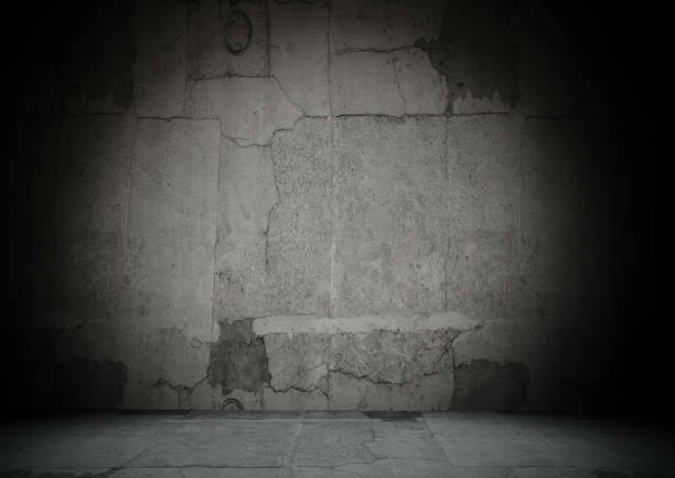 istock Concrete cement road with lots of cracks and patches 3d rendering 1292575160