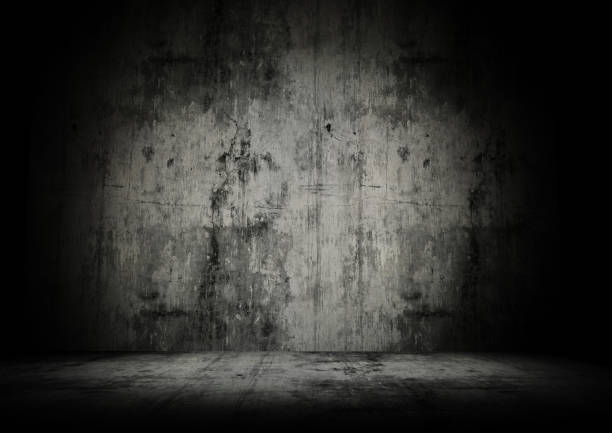 istock Plaster wall and floor of room with stains grain on surface, grunge background 3d rendering 1292575256