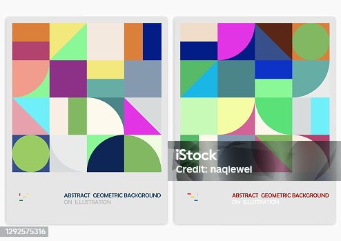 istock Vector minimalism colors banner geometric pattern backgrounds for design 1292575316