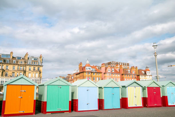 istock Hove Beach Huts in Brighton & Hove, England 1292575506