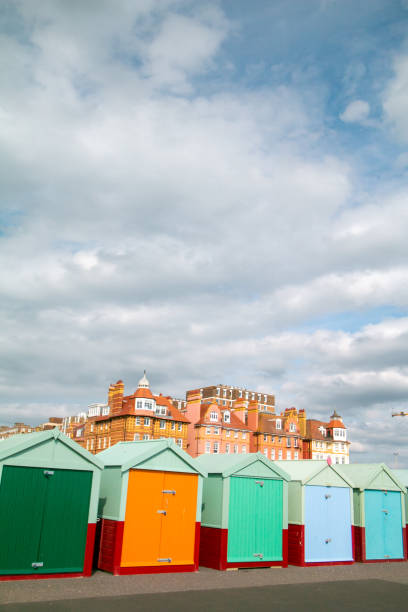 istock Hove Beach Huts in Brighton & Hove, England 1292575515