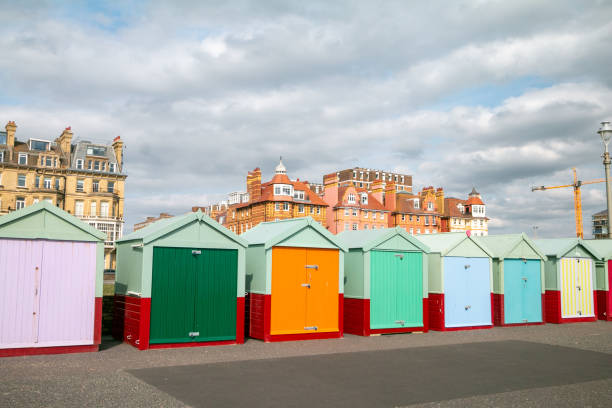 istock Hove Beach Huts in Brighton & Hove, England 1292575520
