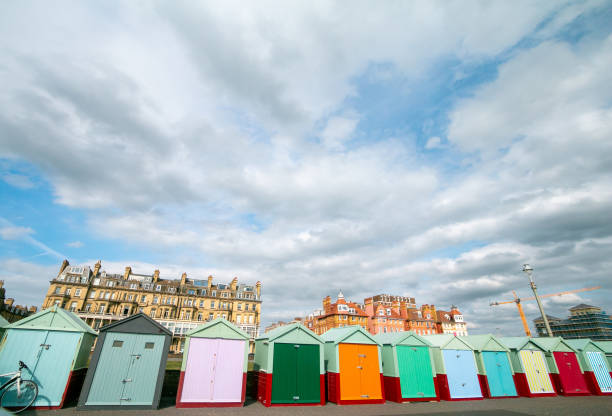 istock Hove Beach Huts in Brighton & Hove, England 1292575526