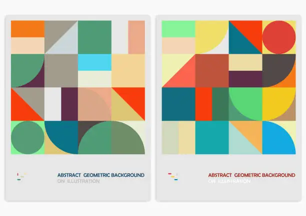 Vector illustration of Vector minimalism colors banner geometric pattern backgrounds for design