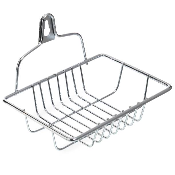 istock Empty metal soap dish isolated on white background. Soap dish without soap. 1292577422