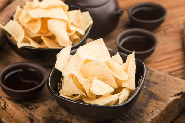 istock A plate of fried crispy yam slices, 1292579675