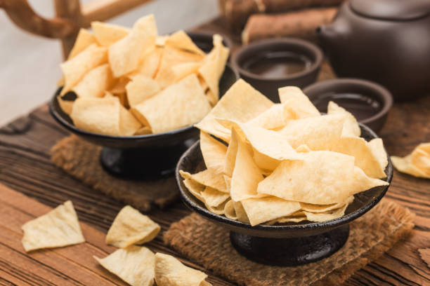 istock A plate of fried crispy yam slices, 1292580191