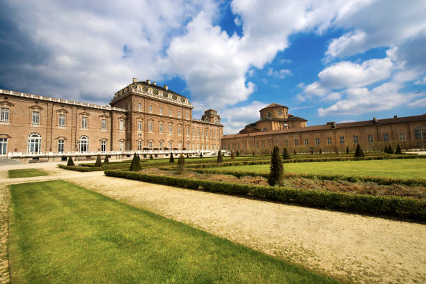 reggia di venaria reale - ancient royal palace in turin italy - venaria foto e immagini stock