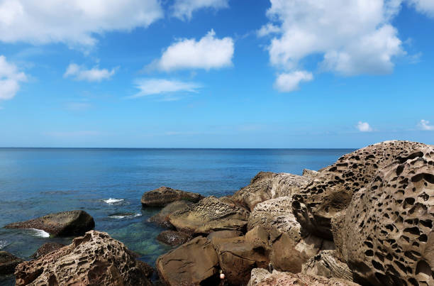 istock Volcanic rocks at seafront in Fulong Beach 1292584627