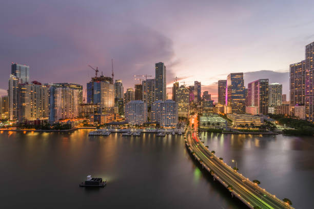 istock Miami, Florida, USA skyline on Biscayne Bay 1292588608