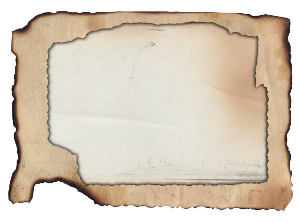 istock Old vintage frame rough texture retro paper with burned stains and scratches background 1292594019