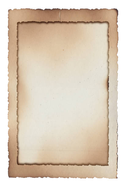 istock Old vintage frame rough texture retro paper with burned stains and scratches background 1292594581