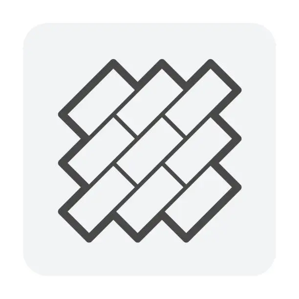 Vector illustration of Brick floor vector icon design.