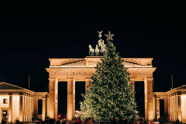 istock Berlin, Christmas Decoration Lights, Brandenburg Gate 1292601948