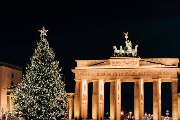 istock Berlin, Christmas Decoration Lights, Brandenburg Gate 1292601976