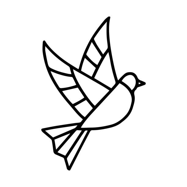 Isolated dove in stained glass Isolated dove in stained glass - Vector illustration church clipart stock illustrations