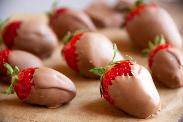 istock Strawberries with chocolate, delicious and gourmet dessert 1292605765