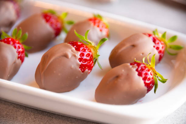 istock Strawberries with chocolate, delicious and gourmet dessert 1292605914